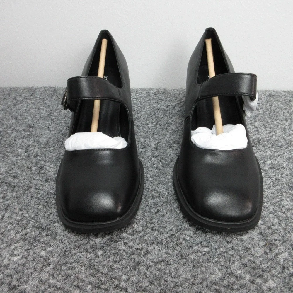 Disturbia Shoes Womens Size 8 Black Hina Floral Buckle Mary Jane FW1631 NWB